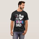 Kinder Kinder Ik hou van mijn Trans Papa Trots Tra T-shirt (Voorkant volledig)