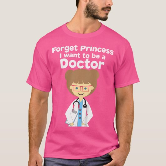 Kinder Kinder Ik wil een dokter Shirt zijn. Meisje (Voorkant)
