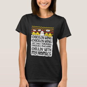 Kinder Kinder kippenvleugels Wing Hot Dog en Bo T-shirt