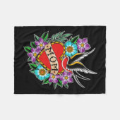 Kinder Kinder Moeder Hart Tattoo Fleece Deken (Voorkant (Horizontaal))