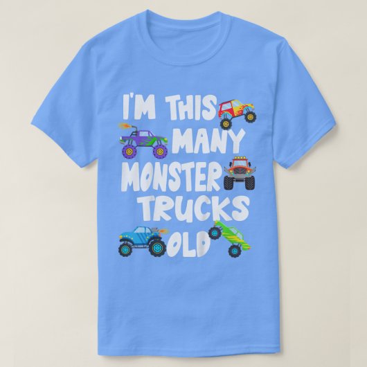 Kinder Kinder monster Truck Birthday TShirt - 5 ja (Design voorkant)