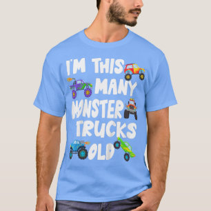 Kinder Kinder monster Truck Birthday TShirt - 5 ja