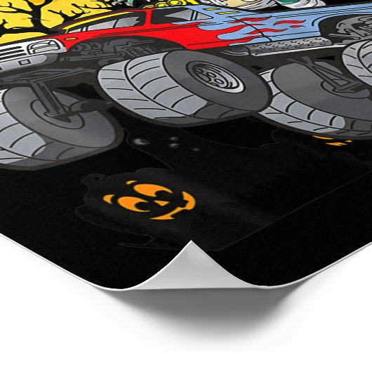 Kinder Kinder Skeleton Monster Truck Moon Snoep To Poster (Hoek)