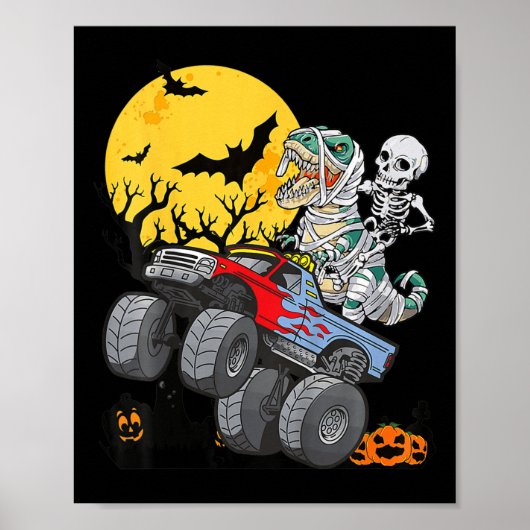 Kinder Kinder Skeleton Monster Truck Moon Snoep To Poster (Voorkant)
