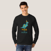 Kinder Kinder vierde verjaardag vier van de Saurus T-shirt (Voorkant volledig)