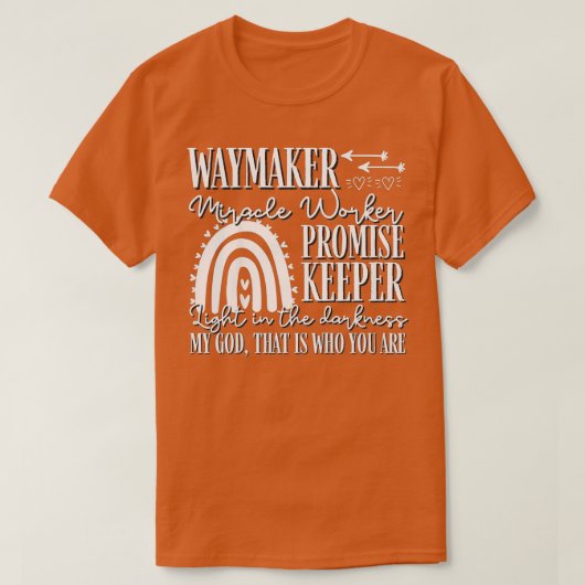 Kinder Kinder Waymaker Mirakel Worker Rainbow, Chr T-shirt (Design voorkant)