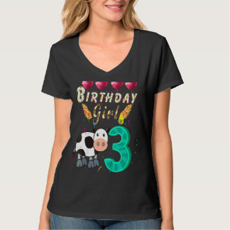 Kinder Kinderen 3 jaar oude Koe meisjes T-shirt
