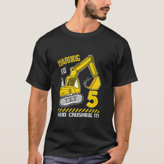 Kinder Kinderen 5 jaar oude voertuigen constructie T-shirt