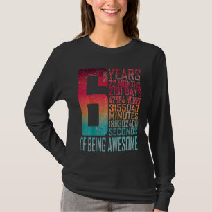 Kinder Kinderen 6e verjaardag 6 jaar oud 72 maande T-shirt