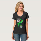 Kinder Kinderen Happy St Pat Trex Day Dino Patrick T-shirt (Voorkant volledig)