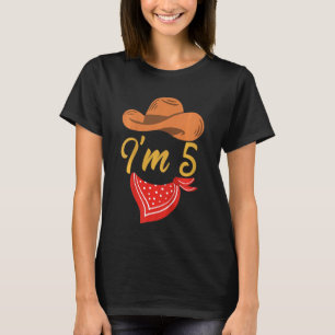 Kinder Kinderen Ik ben 5 jaar oude paardenrennen. T-shirt
