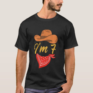 Kinder Kinderen Ik ben 7 jaar oud paardenrennen Co T-shirt