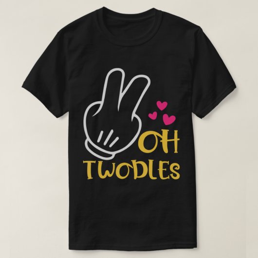Kinder Kinderen Oh Twodles Happy 2e verjaardag voo T-shirt (Design voorkant)