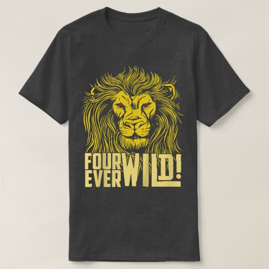 Kinder Kinderen viermaal Wilde Vierde Dag Funny 4  T-shirt (Design voorkant)