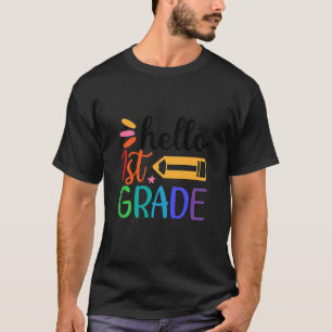 Kinder Kinderen White Hallo eerste graad terug naa T-shirt