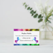 Kinder kinderentertainer Unicorn Kleurenregenboog Visitekaartje (Staand voorkant)