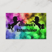 Kinder kinderentertainer Unicorn Kleurenregenboog Visitekaartje (Achterkant)