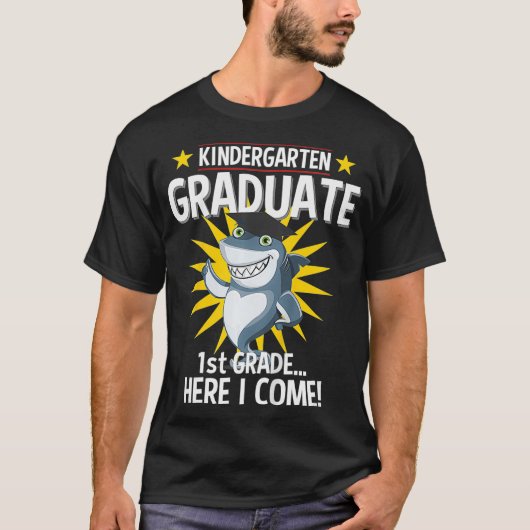 Kinder Kindergarten Afstuderen 2019 Shark Afstudee T-shirt (Voorkant)