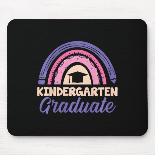 Kinder Kindergarten Afstuderen Afgelopen dag schoo Muismat (Voorkant)