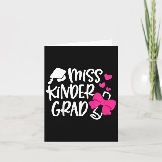 Kinder Kindergarten Afstuderen Miss Kinder Afstude Kaart (Voorkant)