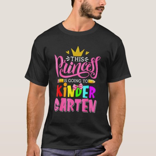 Kinder Kindergarten Deze prinses gaat het beu T-shirt (Voorkant)
