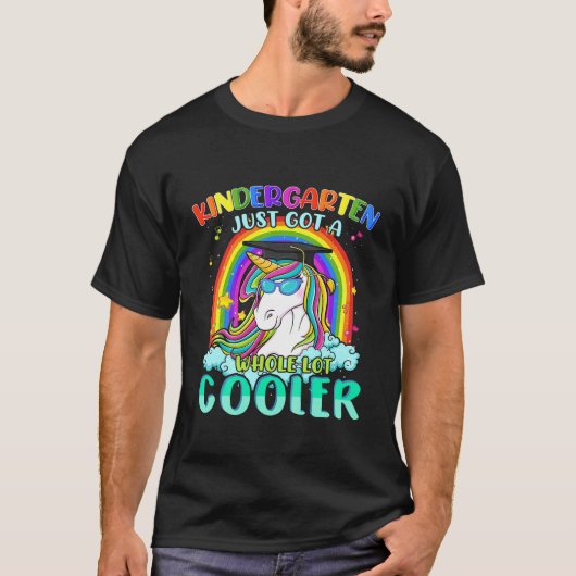 Kinder Kindergarten Student Unicorn Rainbow B T-shirt (Voorkant)