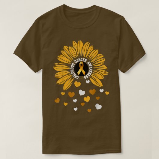 Kinder kinderkanker Zonnebloemen kinderkanker a T-shirt (Design voorkant)