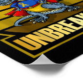 Kinder kinderkankerbewuster Dinosaur superheld Poster (Hoek)