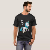 Kinder kindermeisje 5 jaar unicorn t-shirt (Voorkant volledig)