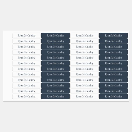 Kinder kinderopvang School Waterdichte Labels Blau (Vel)
