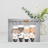 Kinder kindvriendelijke kookboek receptkaart kaart (Staand voorkant)