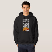 Kinder kip nugs en mama knuffels kip nugget lov hoodie (Voorkant volledig)