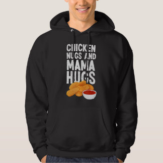 Kinder kip nugs en mama knuffels kip nugget lov hoodie