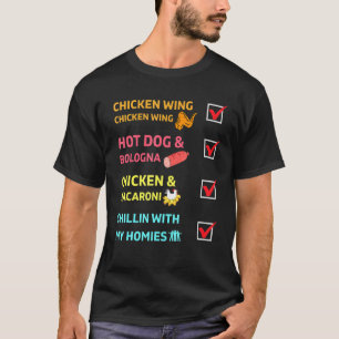 Kinder kippenvleugels Wing Hot Dog en Bologna T-shirt