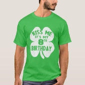 Kinder Kiss me Het is mijn 8e verjaardag St Patric T-shirt (Voorkant)