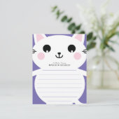 Kinder Kitty Cat Schattigee platte Briefpapier Kaa Bedankkaart (Staand voorkant)