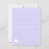 Kinder Kitty Cat Schattigee platte Briefpapier Kaa Bedankkaart (Achterkant)