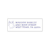 Kinder kitty kat schattig retour adres stempel (Design)