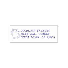 Kinder kitty kat schattig retour adres stempel