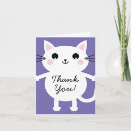 Kinder kitty kat Schattige dank u Briefpapier Kaar Notitiekaartje