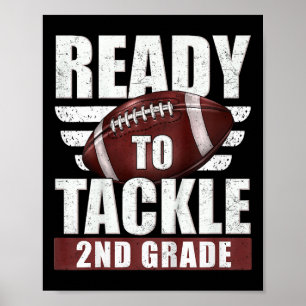 Kinder klaar om 2e klas Football eerste dag aan te Poster