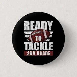 Kinder klaar om 2e klas Football eerste dag aan te Ronde Button 5,7 Cm