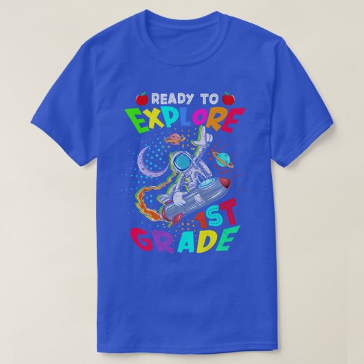 Kinder Klaar om de Astronaut Boy van de eerste Gra T-shirt (Design voorkant)