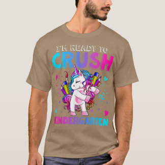 Kinder klaar om kindergarten te kletsen Unicorn T-shirt