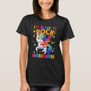 Kinder klaar om rock kleuterschool eenhoorn voor k t-shirt