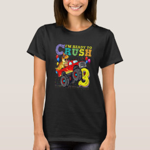 Kinder klaar om te verpletteren 3 dinosaurus monst t-shirt