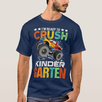 Kinder Klaar voor Crush Kindergarten Monster Truck T-shirt