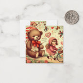 Kinder klaslokaal  Valentijnsdag Notitiekaartje (Voorkant / Achterkant in situ)