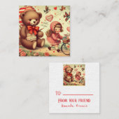 Kinder klaslokaal  Valentijnsdag Notitiekaartje (Voorkant / Achterkant)