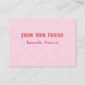 Kinder klaslokaal Valentijnsdag Schattige Kat Notitiekaartje (Achterkant)